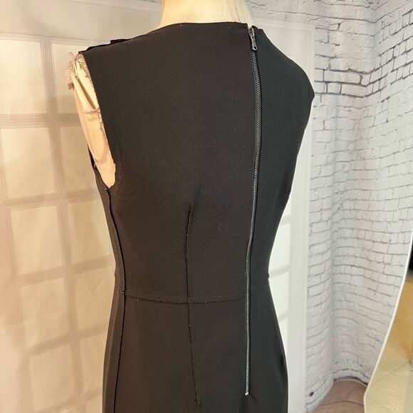 Betsey Johnson black rough seamed business professional sheath dress size 4 - Picture 7 of 12